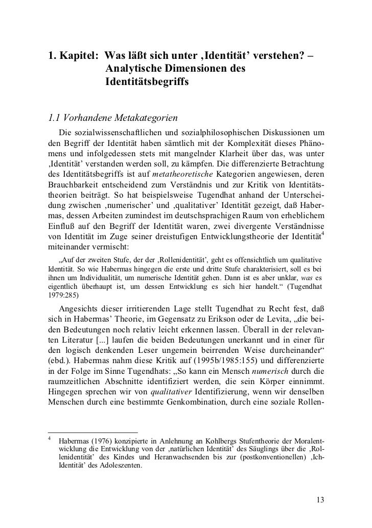 ICH IDENTITÄT HABERMAS Ich identität habermas